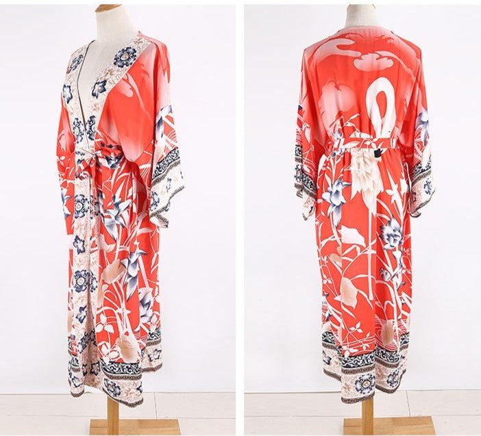 Ichika Vintage Print Kimono
